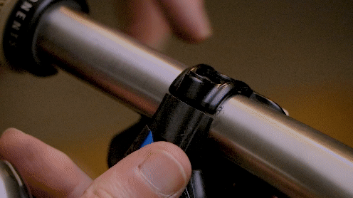 Ti handlebar clean up with scotch brite pad - roost bike - roost bike Ti handlebar clean up with scotch brite pad