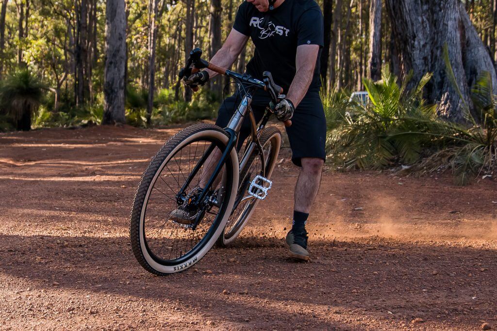 Roost titanium gravel bike doing fat skids - roost bike - roost bike Roost Titanium Gravel Bike doing Fat Skids