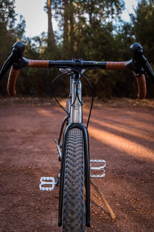 Roost Titus Titanium Gravel Bike Front Close Up